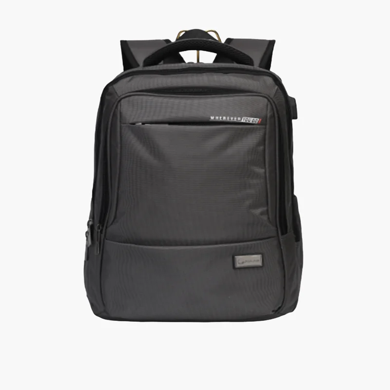 أطلس Solid Black Backpack for Men